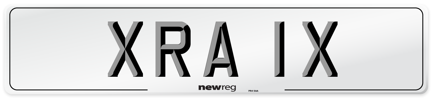 XRA 1X Number Plate from New Reg